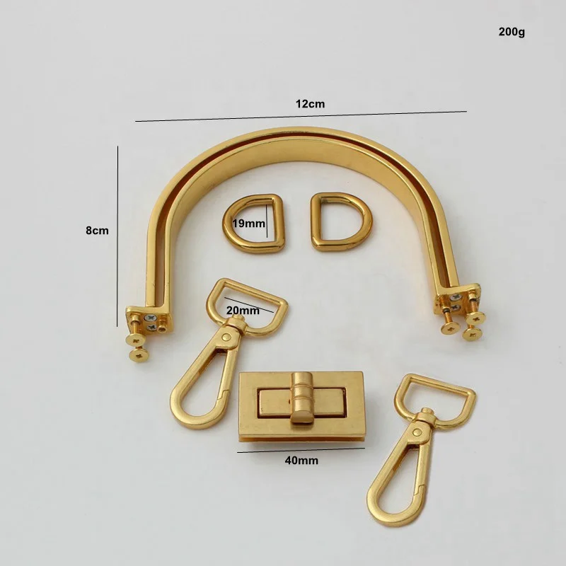 Nolvo World New arrive bag full set handle metal accessories locks clips new purse bag hardware accessories