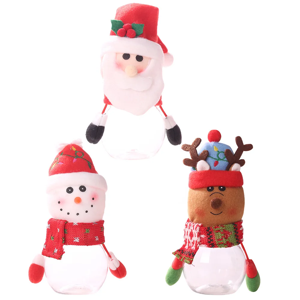 
Christmas Party Candy Jar Santa Claus snowman elk Christmas plastic candy jar 