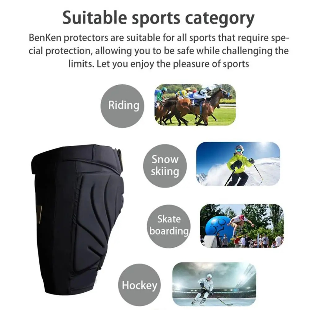 
BenKen Soared 3D Protection Hip Butt EVA Pad Short Pants Protective Gear Guard Impact Pad Ski Ice Skating Snowboard 
