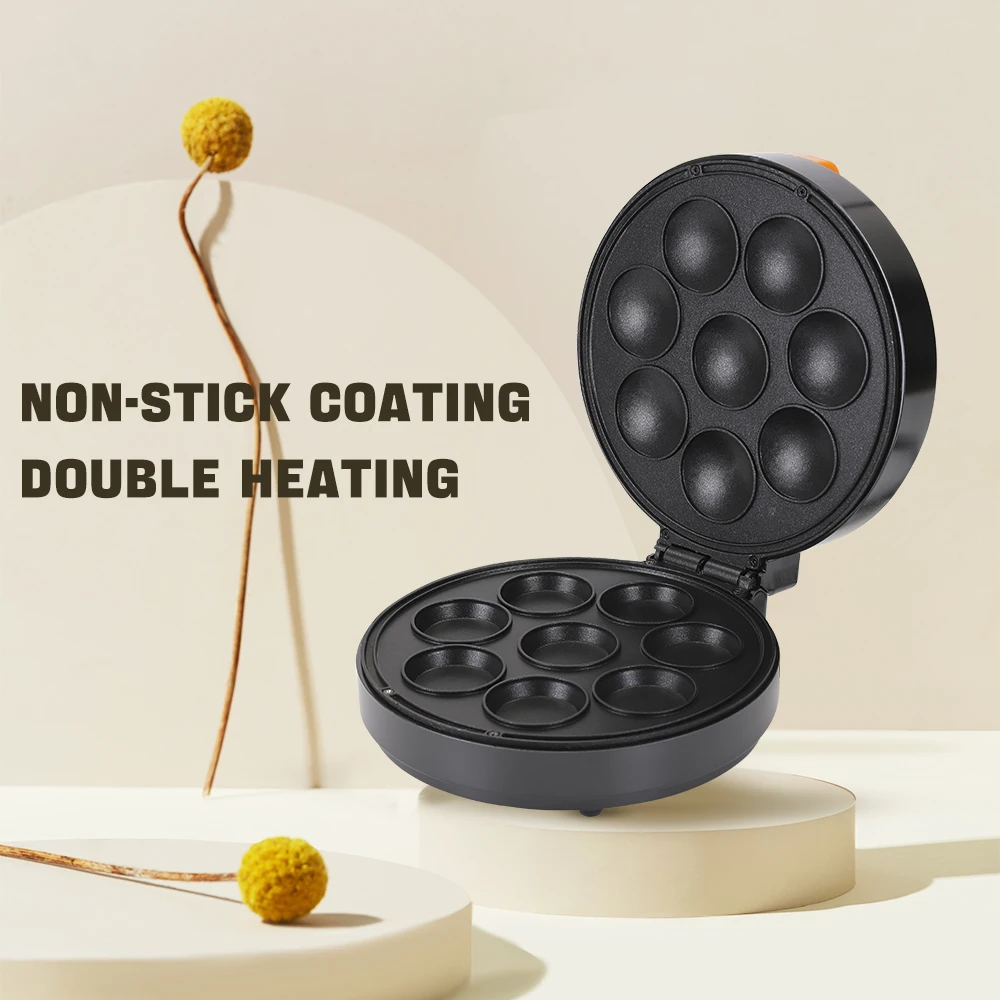 Chukang home use 1400w automatic non-stick PTFE free electric mini easy round hole doughnut shape donut waffle maker machine