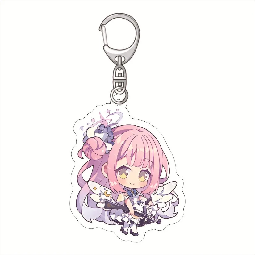 Blue Archive Keychain Anime Cartoon Characters Pendants Acrylic Keyring Cosplay Costume Hanging Ornament