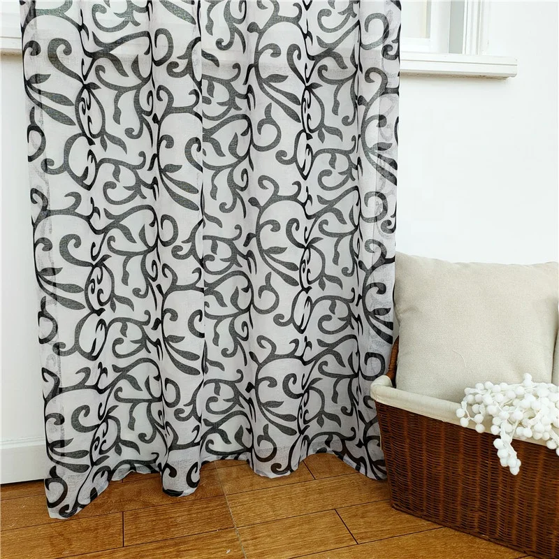 American Style Cheap Semi Transparent Voile Curtain Sheer Half Dolly Tulle Fabric For Curtains