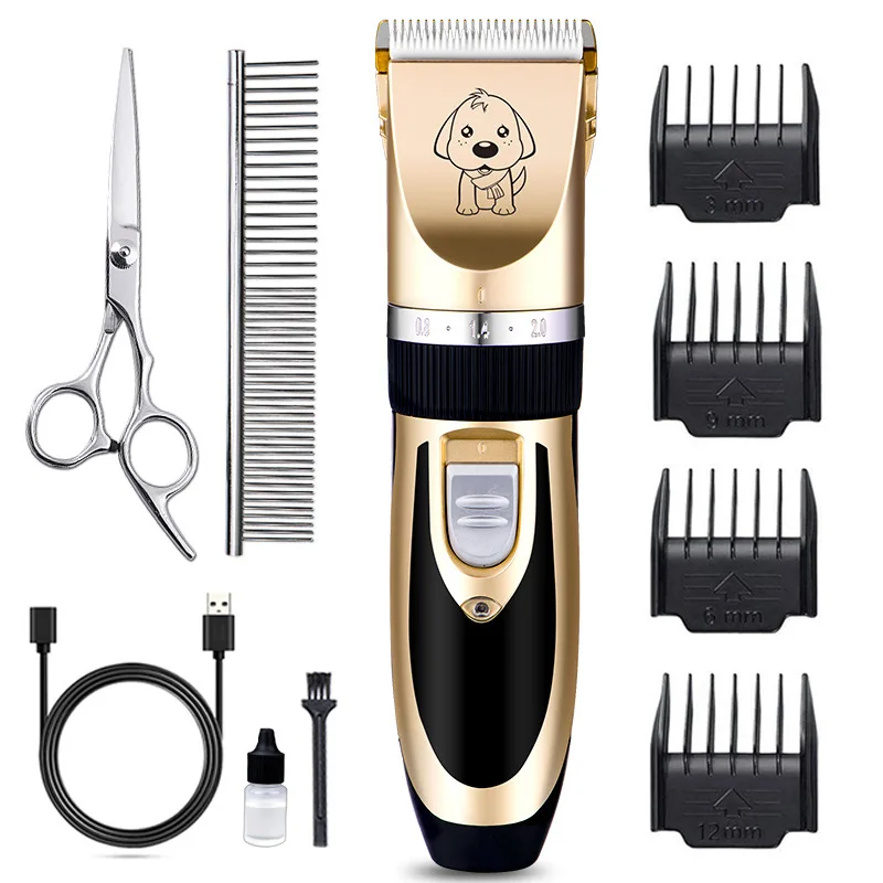 2024 New Electric Pet Hair Clipper Cat And Dog Hair Trimmer Pet Grooming Clippers Low Noise Electric Pet Hair Clippers