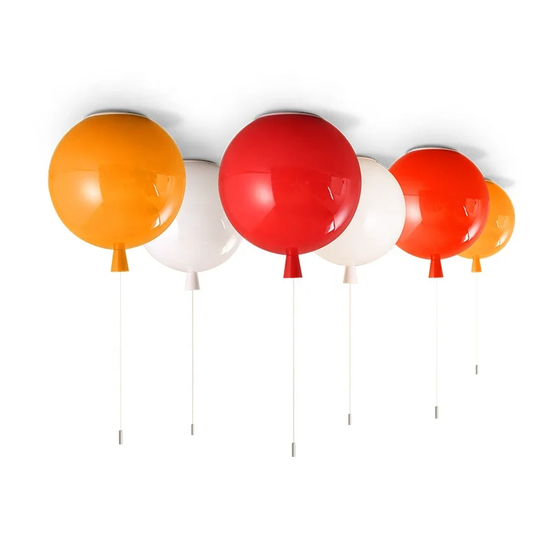 Simig романтическое освещение для детской комнаты, подвесной светильник для детской комнаты, цветной стеклянный шар, Светодиодная потолочная люстра, лампа