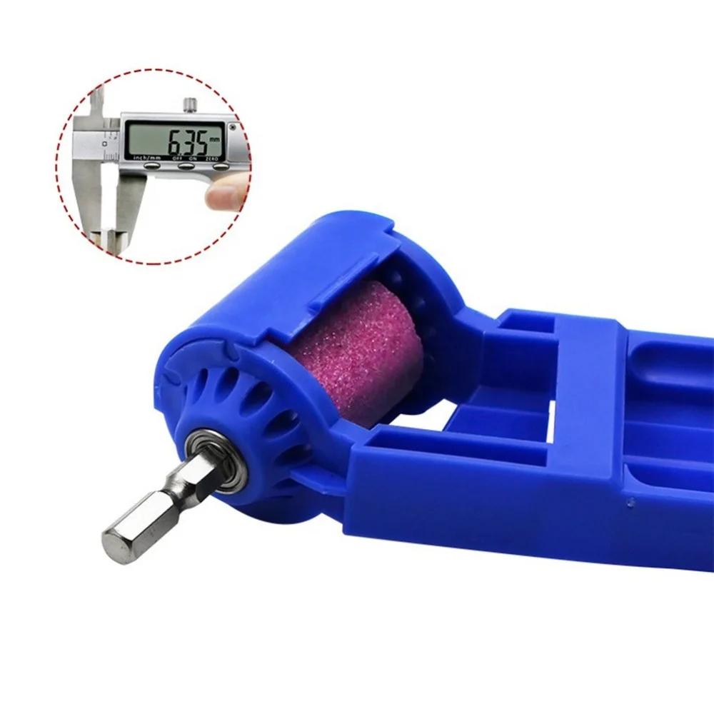 2-12.5mm Blue Portable Drill Bit Sharpener Corundum Grinding Wheel Power Tool For Drill Polishing