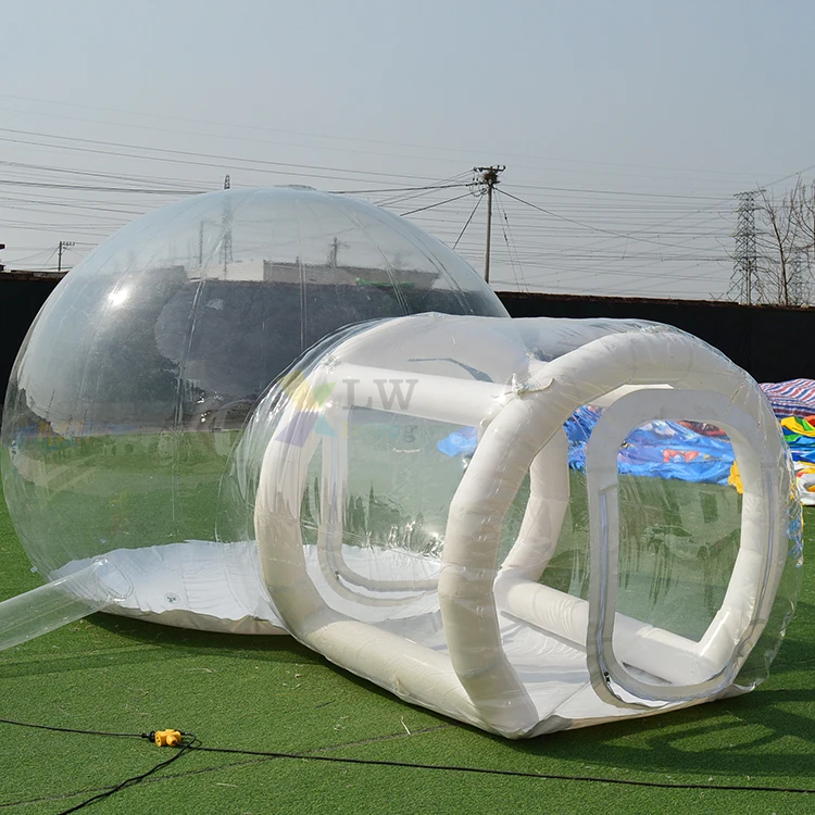 Hot selling camping tent house bubble tent transparent inflatable clear dome tent for kids