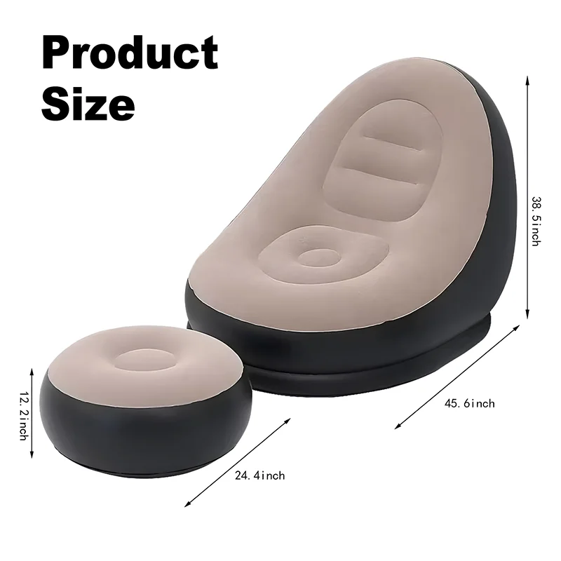 Hot Selling High Quality Pvc Inflatable Living Room Lazy Chair Sofa For Adult Or Chidren Super Lager Chair With Pumps