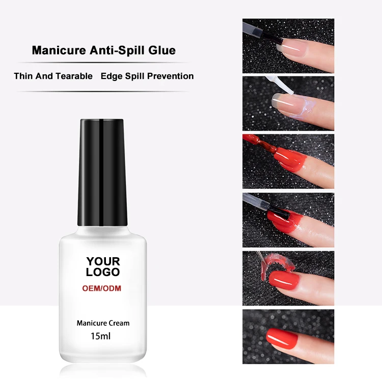 OEM Nail Tool Oil Glue Anti-Spilling Peeling Liquid Tape White Latex Gel Primer Skin Defender Gel Oil
