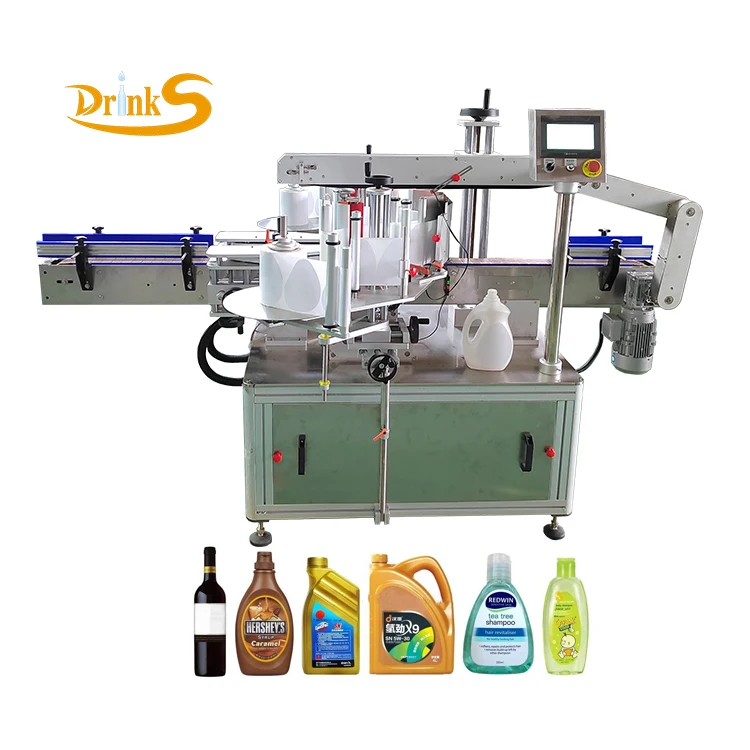 Fast Speed Double Side PLC Control Label Applicator Flat Square Bottle Labeling Machine Flat Labeling Machine