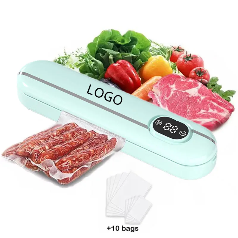 Electric 60Kpa Kitchen Food Packing Storage Handheld Portable Vacuum Sealer Machine For Home