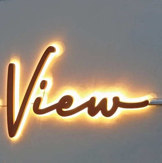 Outdoor Storefront Led Letter Light Sign Supermarket Store 3D Word Sign Stainless Steel Making Advertising Led Letters Sign