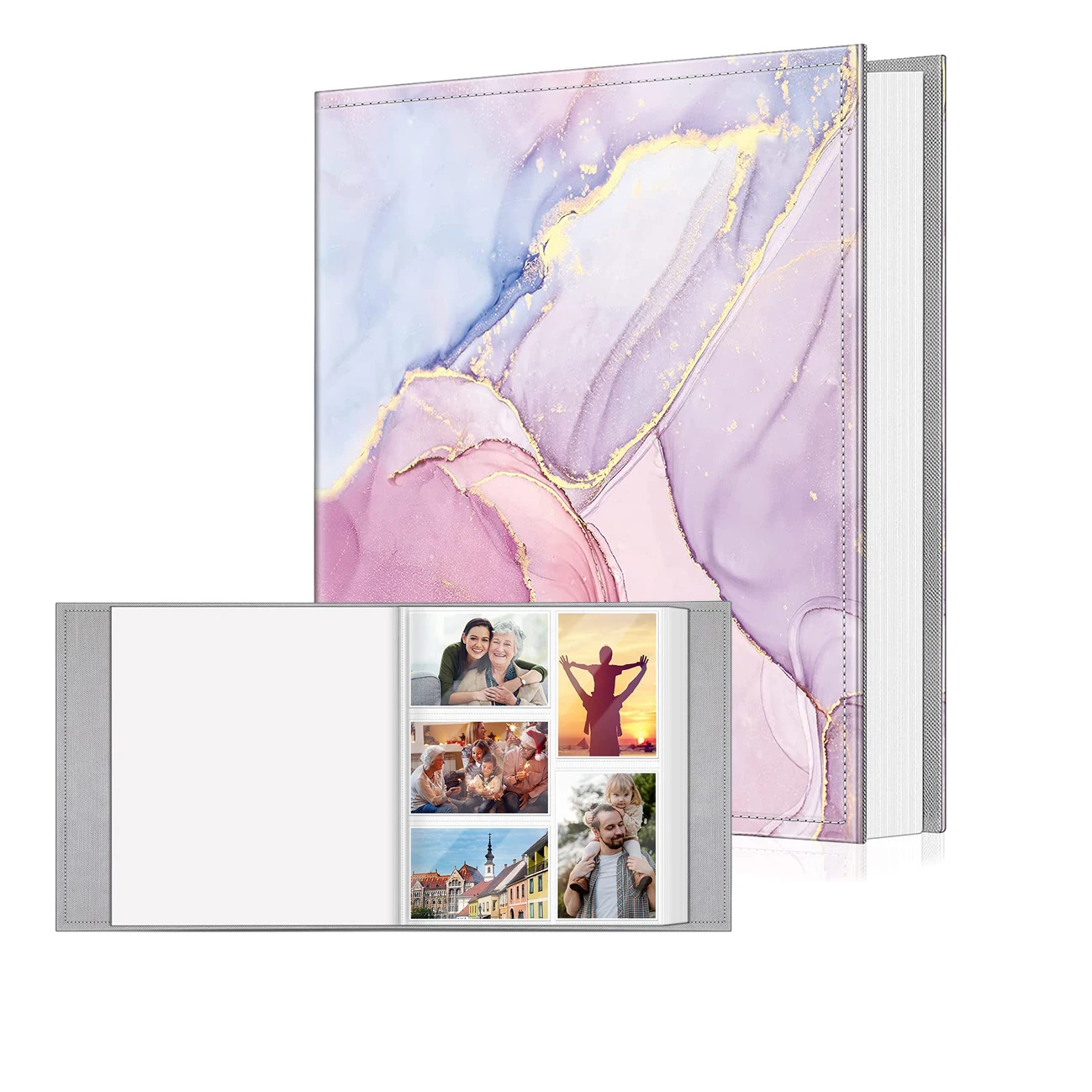 600 Pockets Large Capacity 4x6 Album Family Wedding Anniversary Baby Vacation Pictures Multifunctional Photo Album