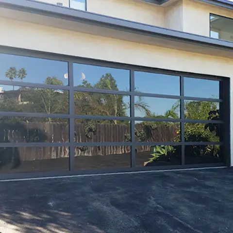 9x8 9x7 16x7 Modern sectional overhead full view aluminum tempered glass panel garage door price plexiglass garage door