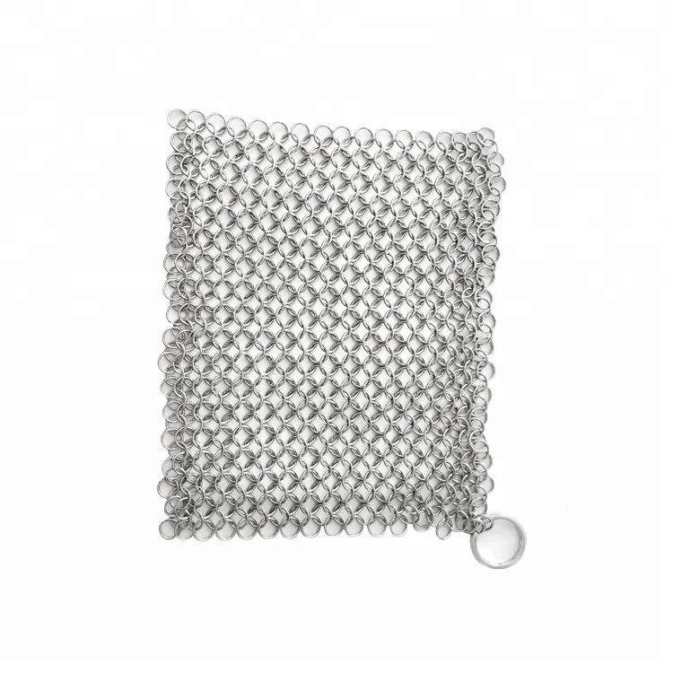 stainless cast iron cleaner steel cleaning metal wire mesh scrubber