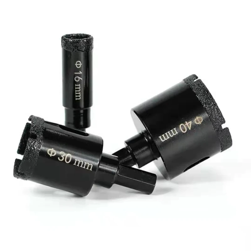 LEWIS Brazed Dry Porcelain Glass Marble Dry Hole Drill Diamond Hole Drill Brazed Dry Hole Drill