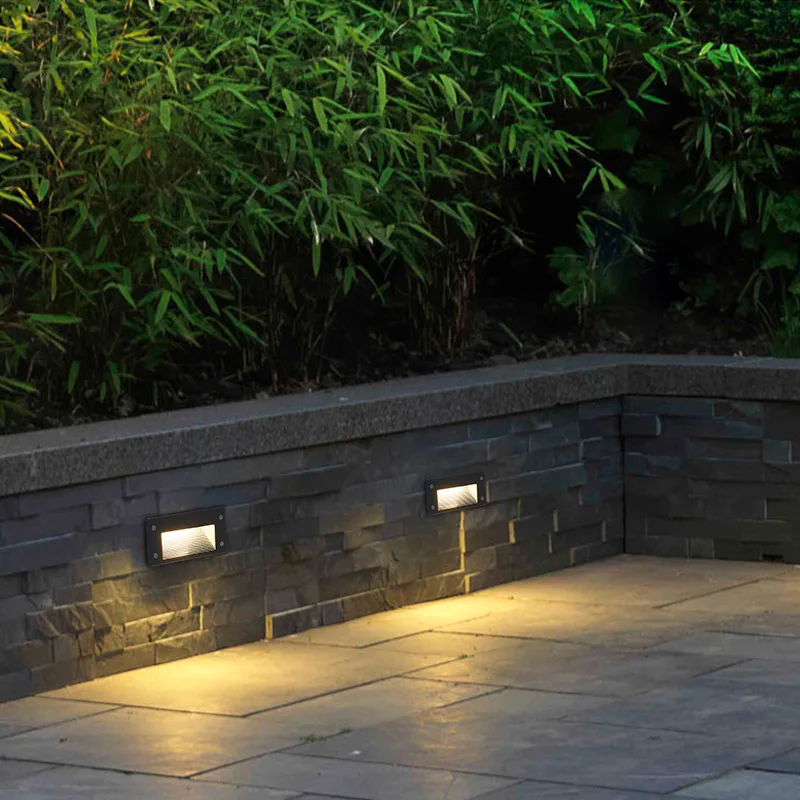 Outdoor Stair Light Modern Style Aluminum IP65 Led Recessed Light Step Ramp Lighting