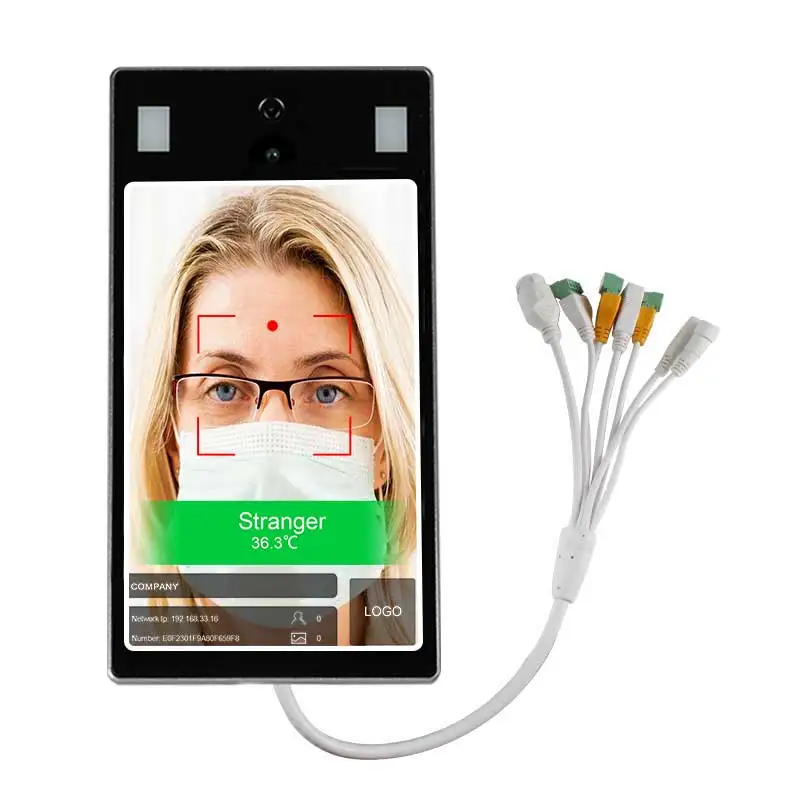8 дюймов с функцией распознавания лиц сканер тела экрана температурного обнаружения термический фотоаппарат проверить сканирования киоск