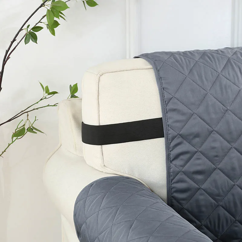 Hot sale 100% Polyester Waterproof Anti-pilling Charcoal Grey/Black Sofa Cover for Cushion Couch, Recliner, Loveseat and Chair