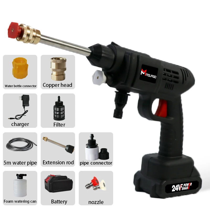 Portable Cordless High Pressure Car Wash Self Service Machine Cleaner Washer  Car Wash Gun car wash