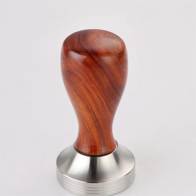 Custom Wood Stainless Steel 51mm 54mm 58mm Tamper Coffee Distributor & tamper