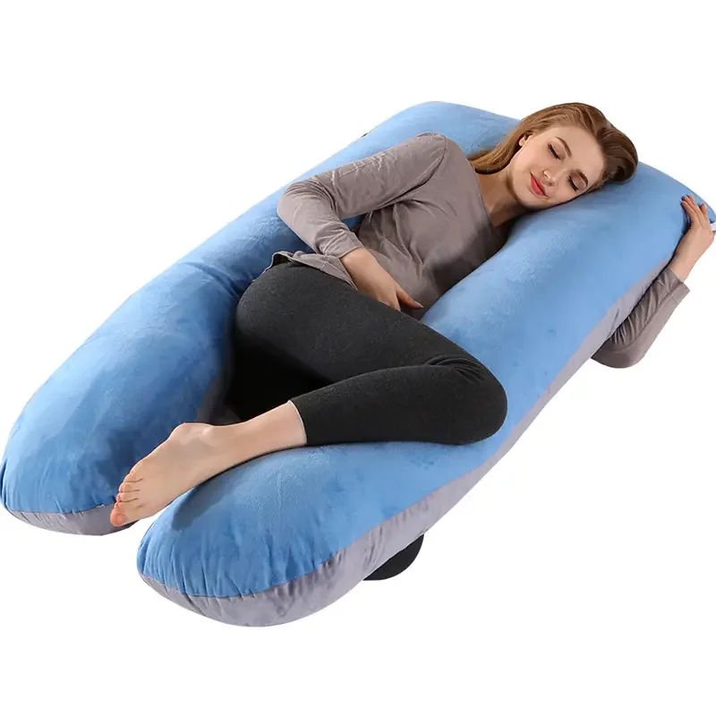 Hot Sale Full Body Memory Foam Pregnant Women Support Body Pillow Washable U Shape Pregnant Long Body Maternity Pillow