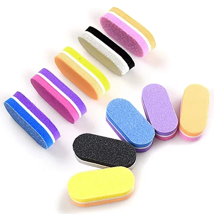 Custom Printed Logo Sandpaper File Nail Art Care Buffer Block Tools Sandpaper Nail File 100/180 Grit Disposable Nail File