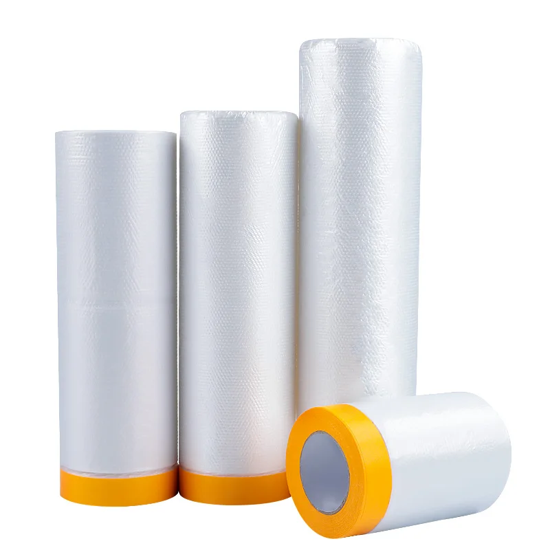 BYSLI Pre-Taped Masking Film Paper Adhesive Plastic Sheeting Automotive Car cover film for painting