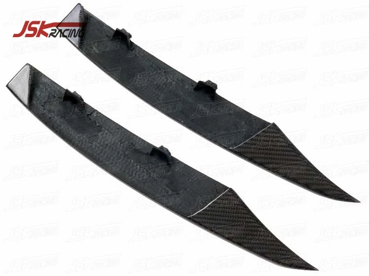 GT STYLE CARBON FIBER REAR BUMPER CANARDS FOR AUDI R8 V8 V10 2008-2015