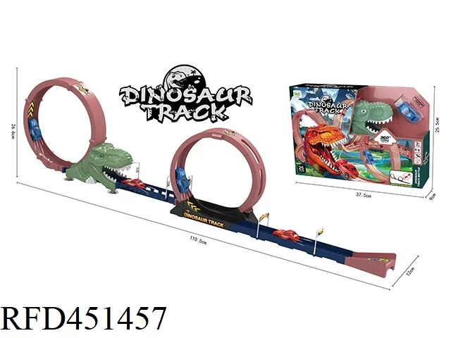 DIY Assembly Flexible Rail Racing Car Electric Dinosaur Rail Car Slot Toy