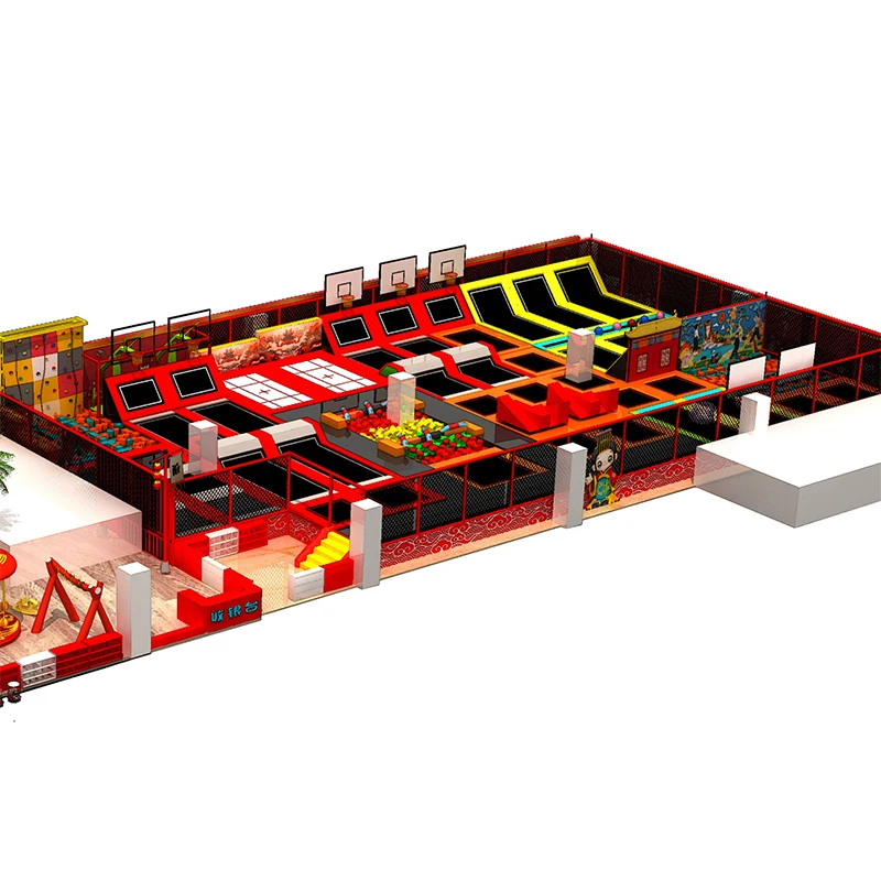 Commercial indoor amusement facilities, trampoline parks for adults and children, large trampoline playground customization