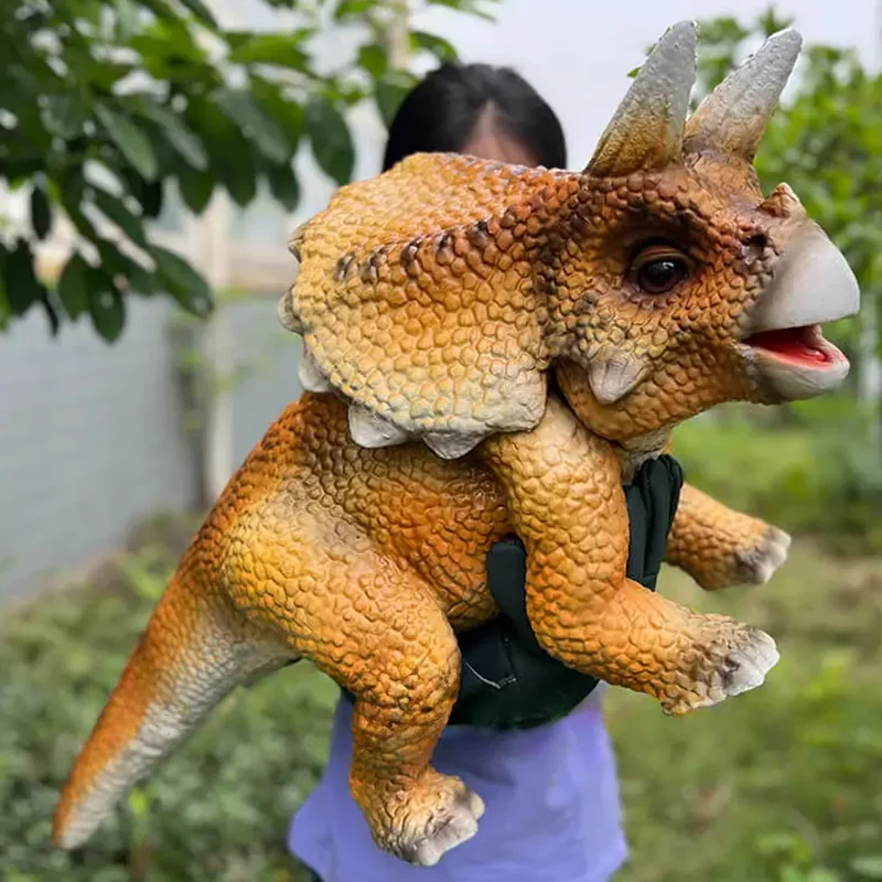 Electric Handmade Animatronic Dinosaur Hand Puppet Realistic Baby Dinosaur