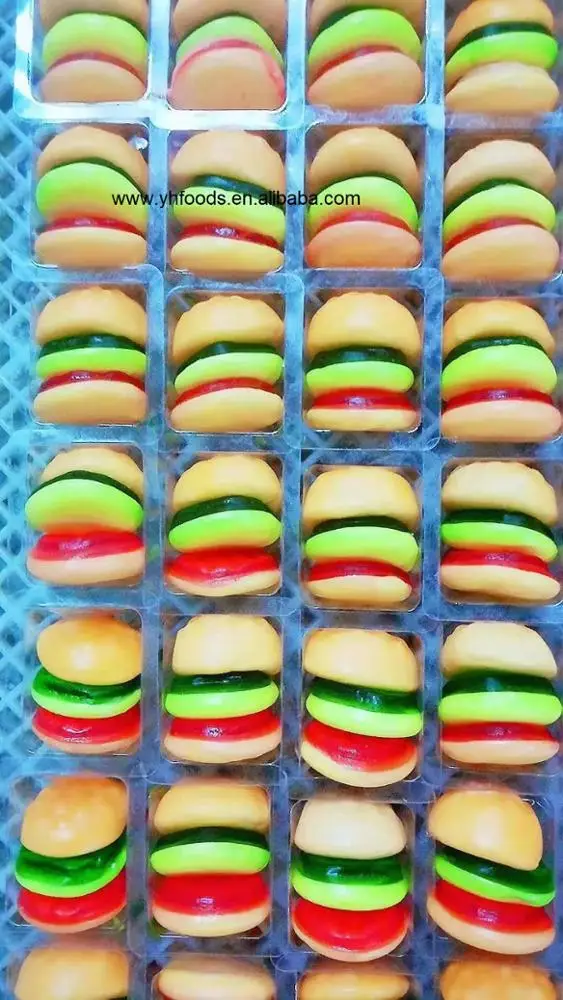 10g burger gummy candy fast food series soft jelly sweets