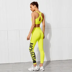 Women clothing 2 piece sets leggings neon casual tracksuits ladies outfits sport wears set