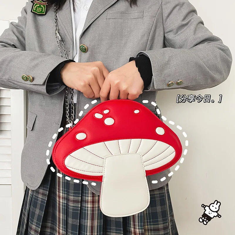 Creative Fashion Crossbody Bag Custom Popular Mushroom PU Shoulder Bag for Lady