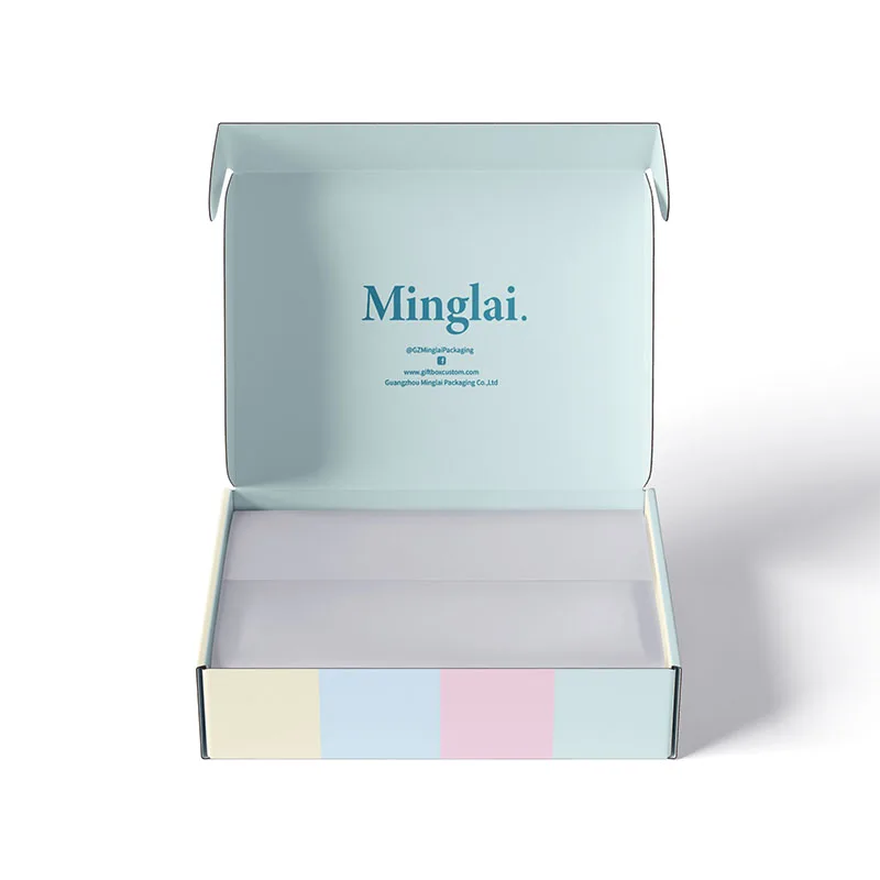 Custom Logo Embossed Kraft Corrugated Paper Box Rigid Laminated Packaging Mailer Shipping Matt Lamination-for Gifts Hamper boxes