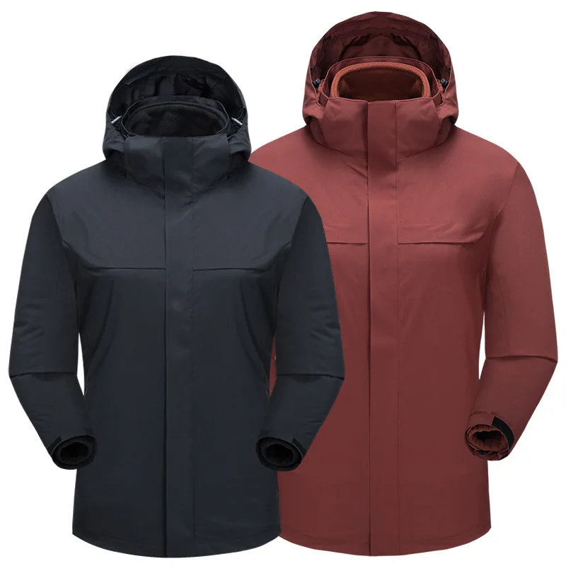 Manufacturers  ski jacket men  sports winter jacket three in one coat waterproof snow wear outdoor jacket