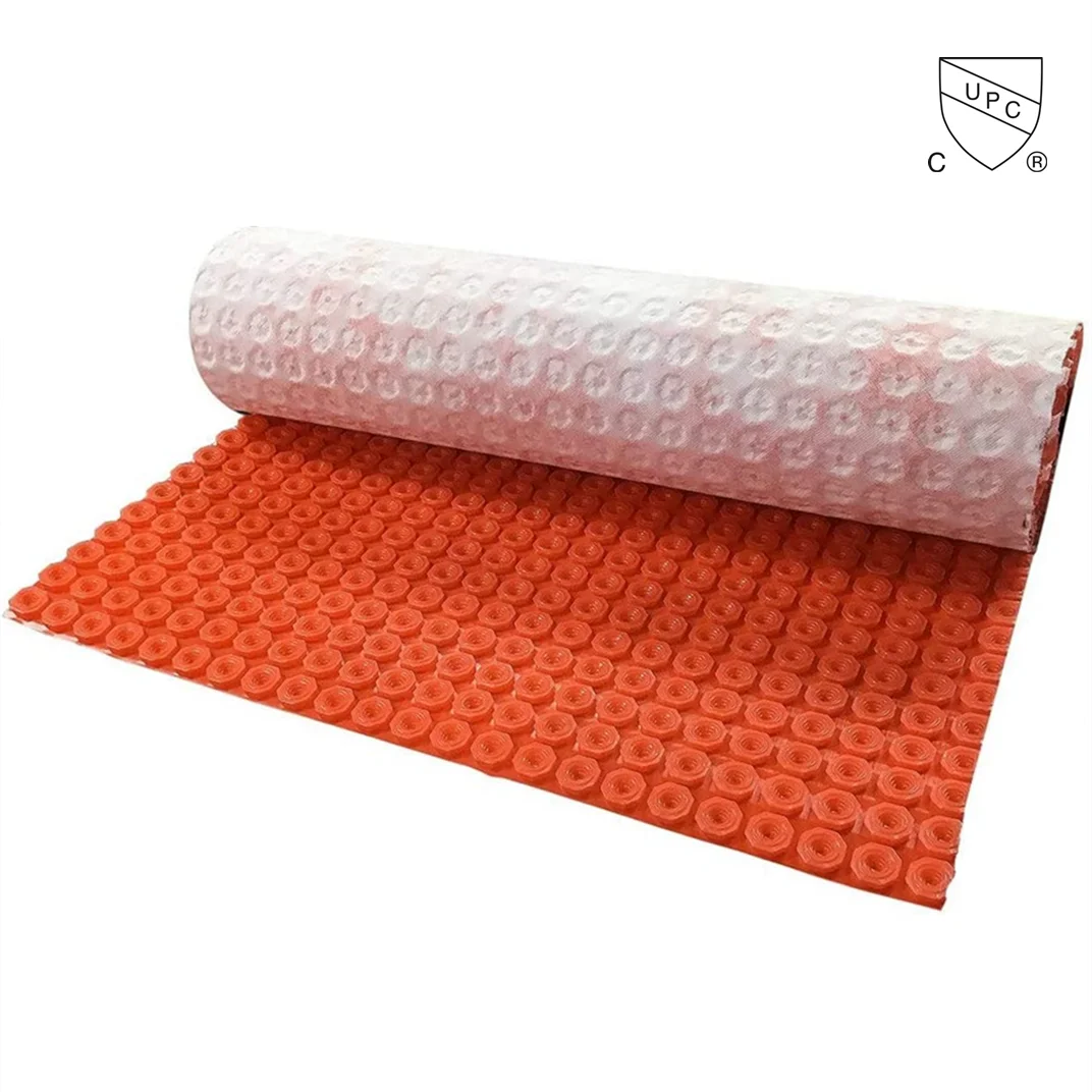 PP+PE Schluter-like Waterproofing Underfloor Heating Mat for electric heating system