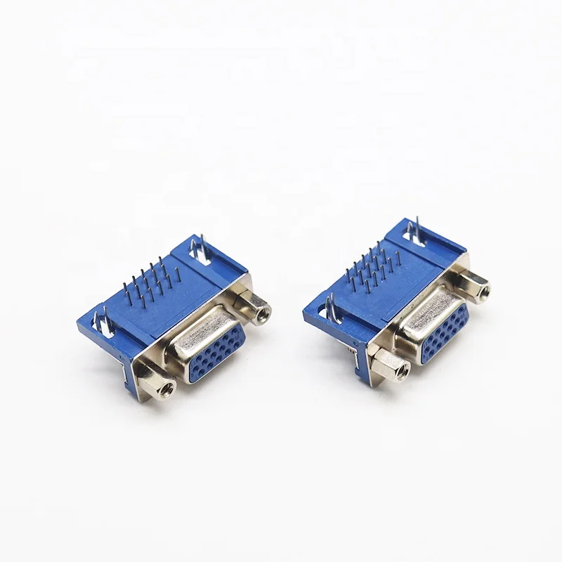 Cable Db37 female Solder Dsub Crimp Type Die Cast Backshells D-sub Hood Metal three Platoon right angle db 90 Degree Connector