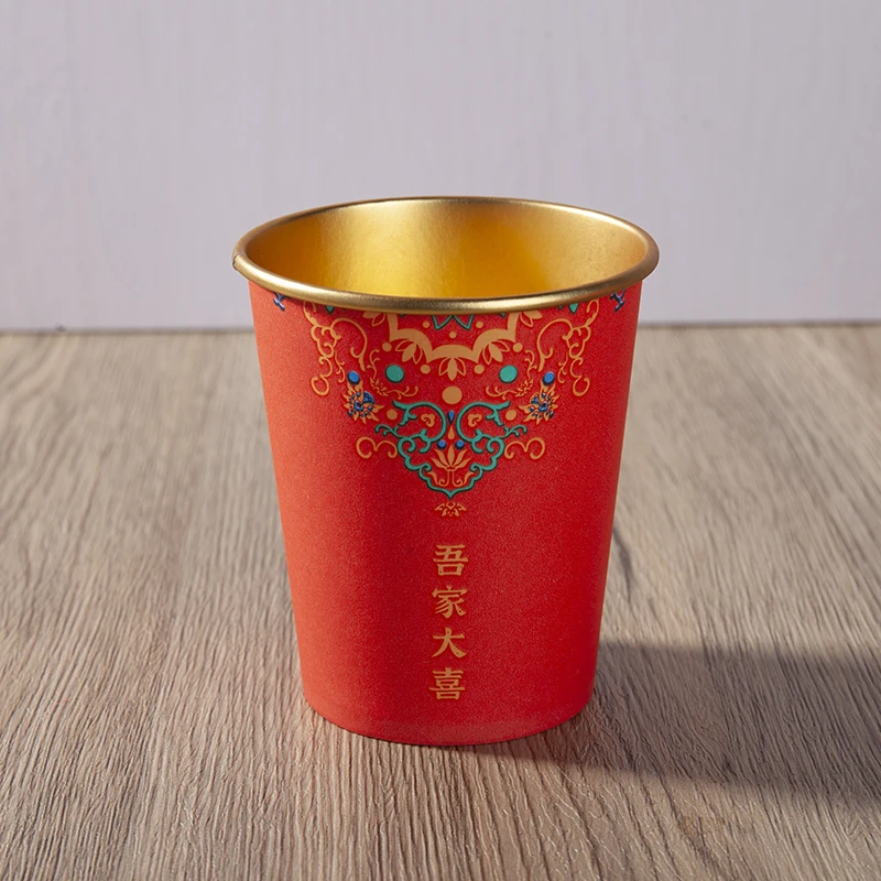 New arrival Aluminum foil gold foil express coffee Paper Cups