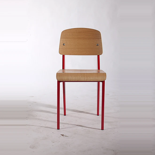 Классический французский джинсовый доказательный стиль, фанерный стандартный стул, обеденный стул для кафе