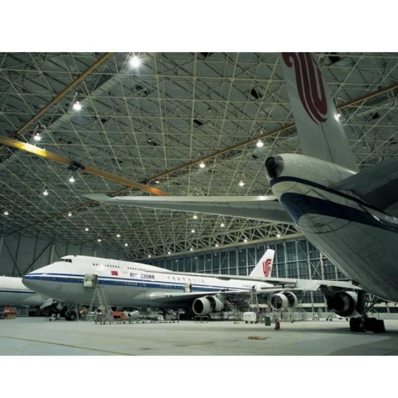 Wholesale steel prefabricated bolt ball space structure aircraft maintenance workshop roof