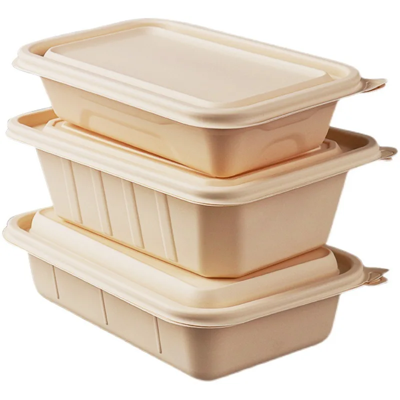 Hot Food Storage Lunch Box with Lid 600ml Disposable Biodegradable Bio Based Corn Starch Food Container Perfect for To Go