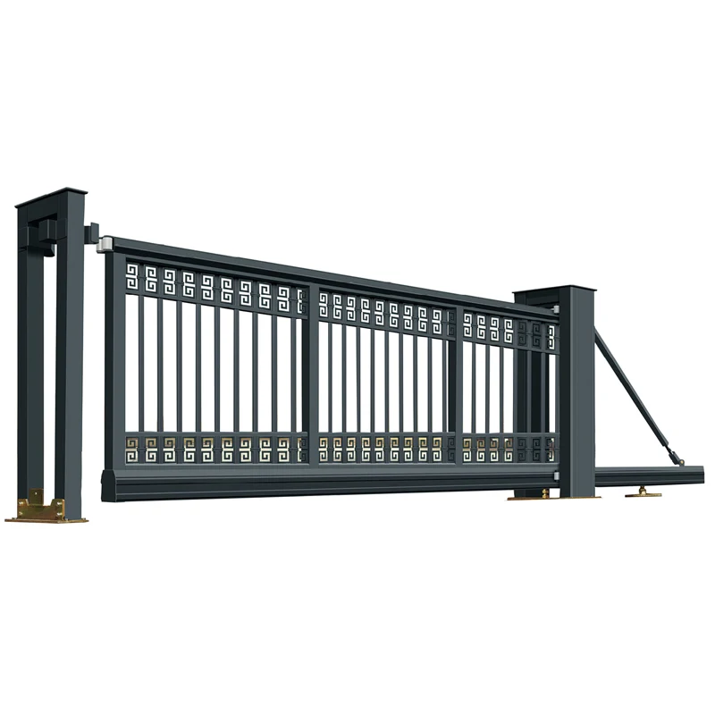 Aluminum automatic system sliding gate driveway gate Hung up the door