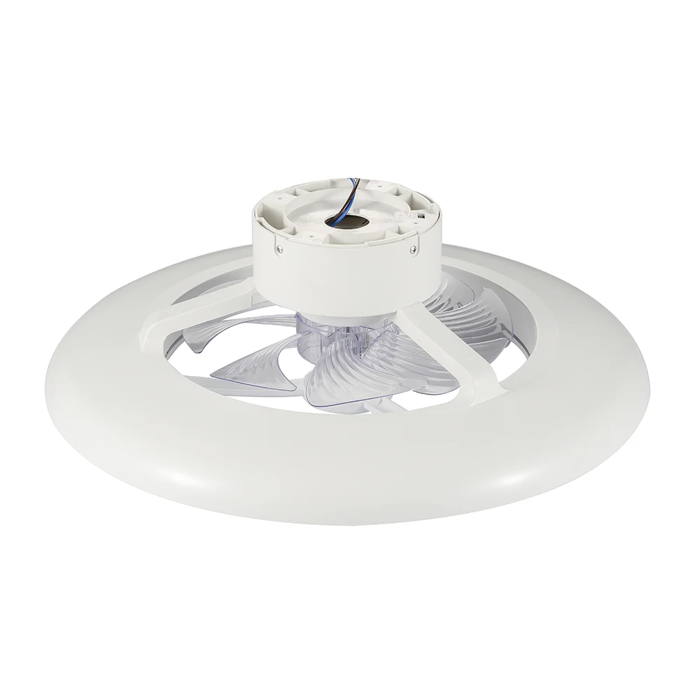 Decorative H185mm Led Ceiling Fan Light With White Color Ring For