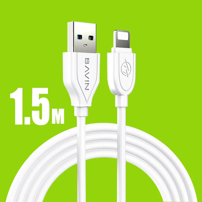 BAVIN Fast Pvc 500mm Data Para 2.4A Charging Cable 2M 1M 1.5M Usb  Charger Cord DATA Cable For mobile phone CB071