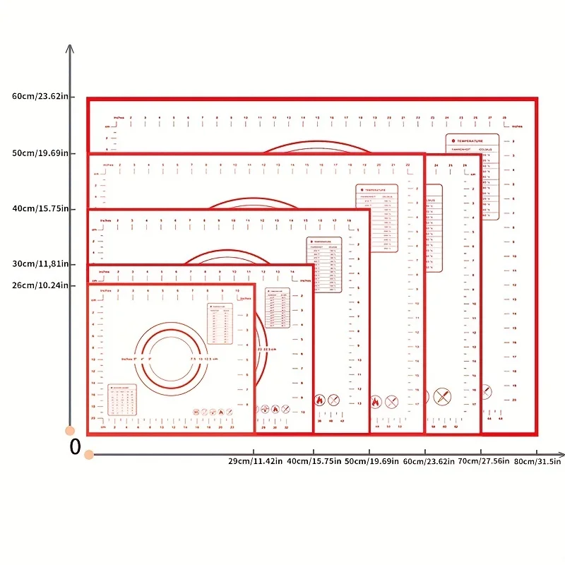 Promote the sales heat resistant silicone mat silicone fiberglass easy to store pastry mat kneading mat accessories 40*60 cm