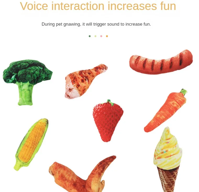 OEM Cat Teaser Simulation Chew Toy Tear-Resistant Sounding Toy for Small Animals