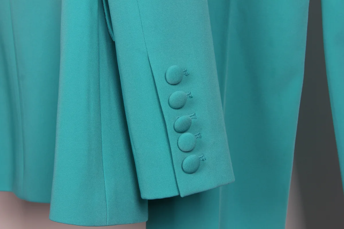 SMO Lake Blue New Trend Clothes Women Luxury Women Suits Ladies blazer Suit Two Pieces