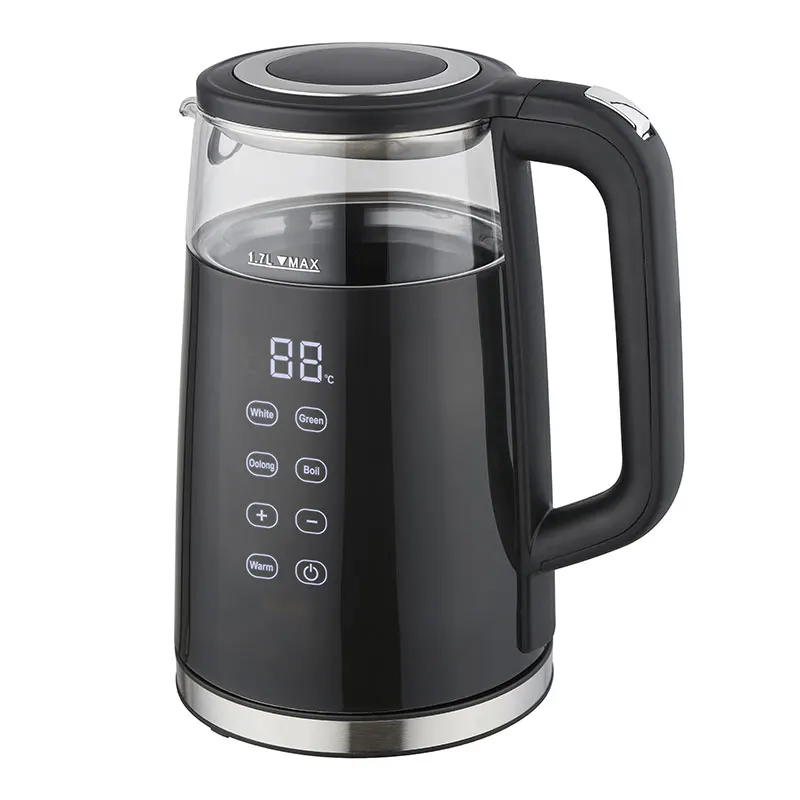 Aifa Kitchen Appliances Smart Digital Glass Kettle Cordless Fast Boil Double Layer Electric Water Kettle Select Temperature
