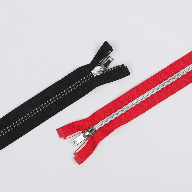 Factory Direct Price New Design No 5 Nickel Teeth Nylon Zipper Open End For Jacket And Coat